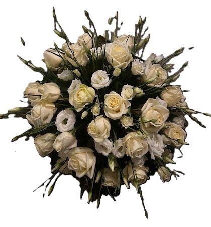 Rouwbiedermeier wit/groen